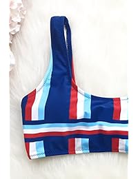 Bikini para dama, diseño de rayas