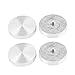 uxcell M8 Thread39mm Diameter Round Shape Aluminum Disc Hardware 4pcs for Glass Table