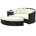 Modway Taiji Outdoor Patio Daybed in Espresso White