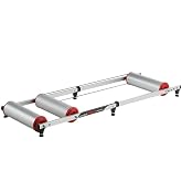 Minoura Live Roll R500 Roller Trainer Bike Chain Rings &amp; Accessories, White/Silver