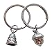 JewelryEveryday Thimble & Acorn Keychain Set - Peter Pan's Kiss; Couples Keychain Set