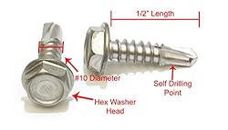 Bolt Dropper No. 10 x 1/2" Hex Washer Head Self