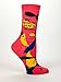 Blue Q Socks, Women's Crew, My Favorite Salad Is Wine,8, Fits Women's shoe size 5-10.,red, yellow, blue