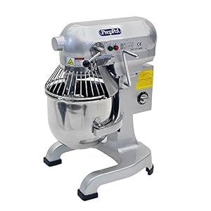 Image of Commercial Stainless Steel Food Mixer, 10-Quart PREPPAL PPM-10 Small Floor Heavy Duty Mixer Stand mixer with Bowl Lift (15-1/2"W x 15-1/2"L x 24"H)
