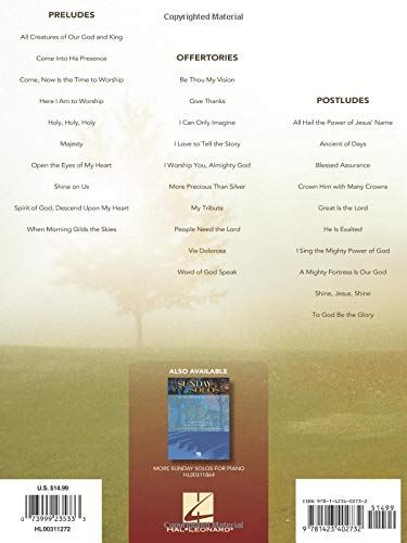 Sunday Solos for Piano: Preludes, Offertories & Postludes - //medicalbooks.filipinodoctors.org