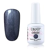 Elite99 Soak-off Gel Polish Lacquer Nail Art UV LED Manicure Varnish 15ml Pearl Dark Grey 1368
