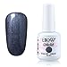 Elite99 Soak-off Gel Polish Lacquer Nail Art UV LED Manicure Varnish 15ml Pearl Dark Grey 1368