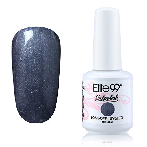 Elite99 Soak-off Gel Polish Lacquer Nail Art UV LED Manicure Varnish 15ml Pearl Dark Grey 1368 Elite99 Soak-off Gel Polish Lacquer Nail Art UV LED Manicure Varnish 15ml Pearl Dark Grey 1368
