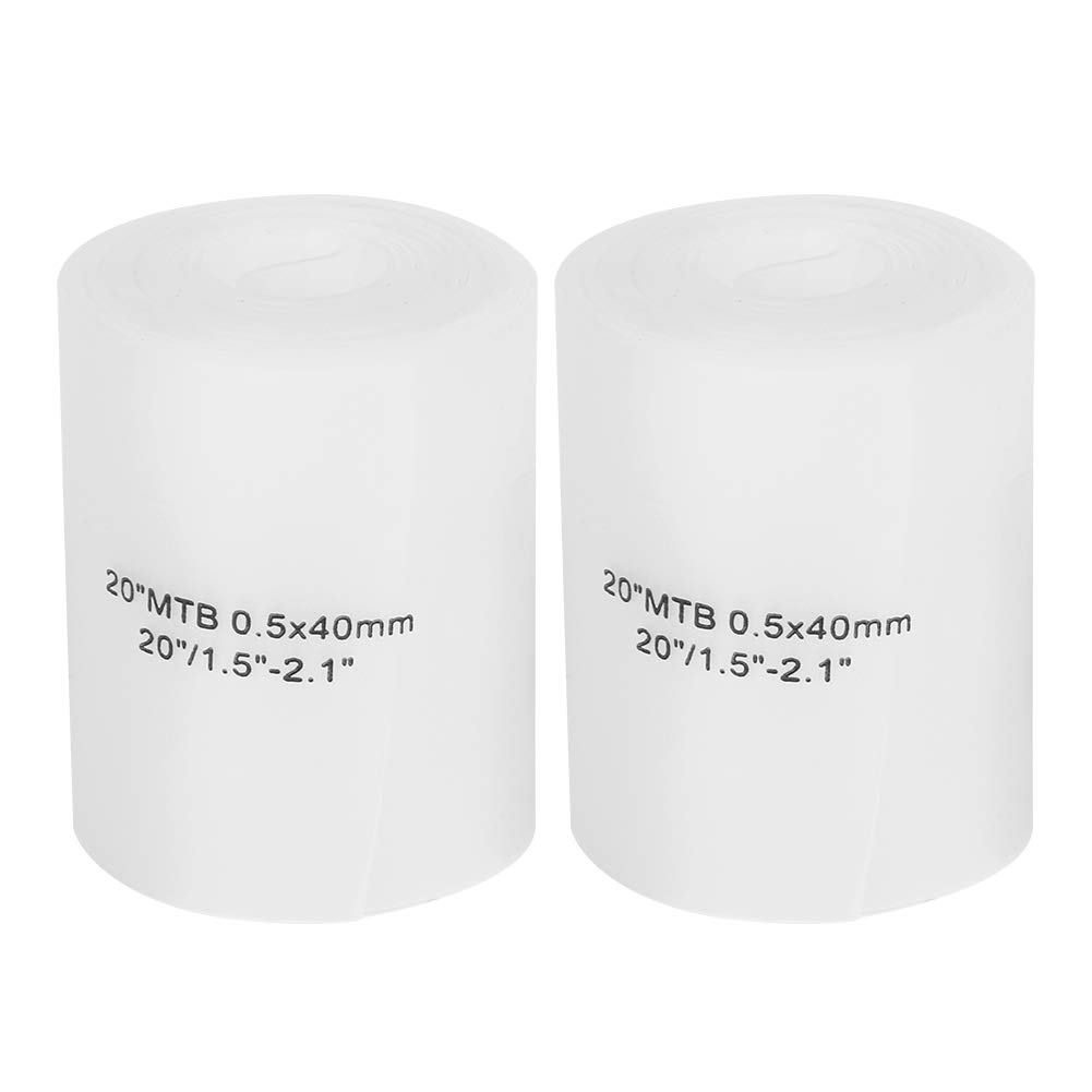 Photo 1 of Qiilu 20 X4 Inch Fat Tyre 2Pcs Tire Liner Anti Puncture Proof Belt Tape Protector Set White Polyurethane Pad Mountain Road Cycling Sory (Anti tie)