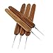 Homyl 7 Pieces Bamboo Hair Weaving Crochet Needles Hooks Dreadlock Tool Set 0.5mm