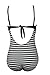 Color City Womens Halter Push Up Stripe One Piece Swimsuit Bathing suit