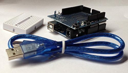 UNO R3 Rev3 Development Board and Prototype Shield Kit, ATmega328P ATMEGA16U2 AVR + USB cable + for Prototype Shield ProtoShield V3 + Mini Bread Board, RBTMKR