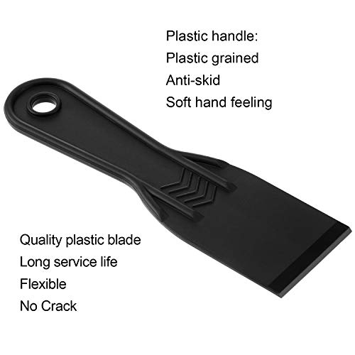 5 Pieces Plastic Putty Knife Set Flexible Paint Scrapers Tool for Spackling, Patching, Decals