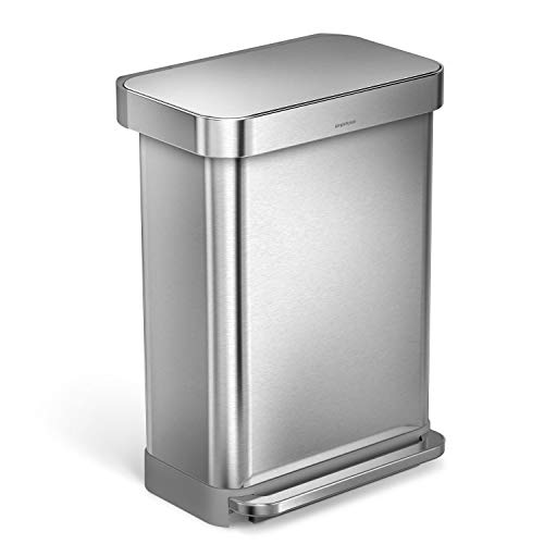 simplehuman 55L Rectangular Step Trash Can - Image 8