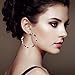 Outee 12 Pairs Acrylic Earrings Hoop Earrings Resin Drop Dangle Earrings Polygonal Bohemian Fashion Jewelry Earrings for Women Dress Accessory