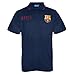 Barcelona FC Official Football Soccer Gift Mens Crest Polo Shirt Navy Blue Med