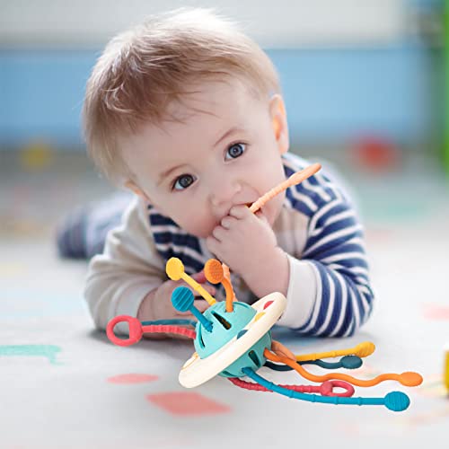 Montessori Sensory Toys for 612+ Months, Pull String Activity for Baby