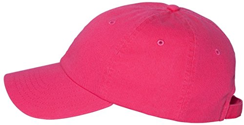 Valucap - Adult Bio-Washed Unstructured Cap - VC300A-Neon Pink-Adjustable