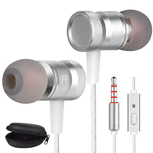 Earbuds Earphones in Ear Headphones Ear Buds for Music Wired Headphones Earbuds Noise Cancelling Compatible Smart Phone MP3 Players, Samsung,Android Stereo Heave Bass Earbuds with Microphone