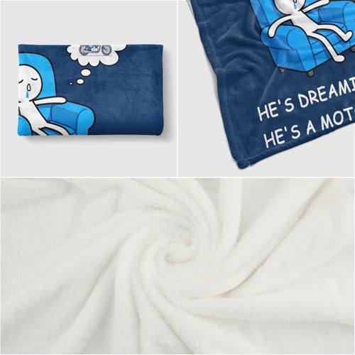 PRSTENLY Dad Gifts, 60 * 50in Fleece Blanket, Presents for Father from Daughter Son on Fathers Day Birthday Christmas Xmas