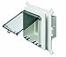 Arlington DBVS2C-1 Low Profile IN BOX Electrical Box with Weatherproof Cover for Vinyl Siding, 2-Gang, Vertical, Clear
