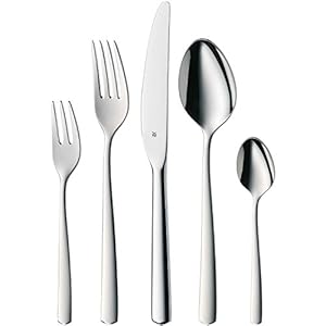 WMF Boston – Cuberteria 60 Piezas 12 Comensales de Acero Inoxidable Cromargan con Acabado Pulido, Apto para Lavavajillas