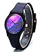 Zeiger Cool Kids' KW011 Analog Starry Young Boys Girls Children Teen Wrist Watch with Silicon Black Resin Rubber Strap