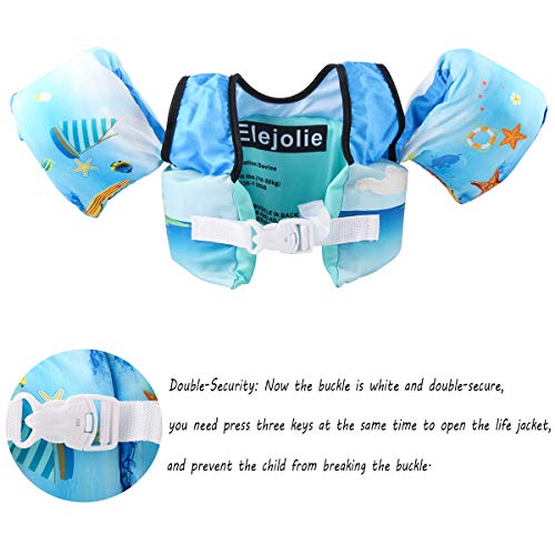 Elejolie Swim Aids for Toddlers,Kids Learn to Swim Life Jacket for