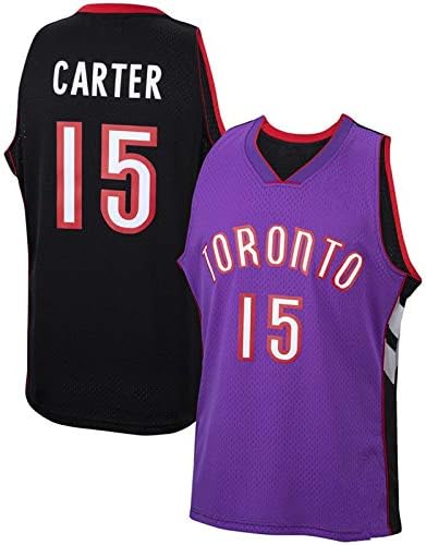 Men's Jerseys - NBA Toronto Raptors 15 Vince Carter Retro Basketball Jerseys,Cool Breathable Fabric Unisex Sleeveless T-Shirt,XL:185cm/85~95kg