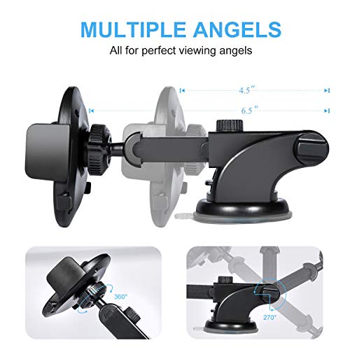Sedioso Car Phone Mount,Universal Car Phone Holder for Dashboard,Air Vent,Windshield,Washable Suction Cup Compatible with iPhone Xs/XS MAX/XR/X/8/8+/7/6,Galaxy S7/8/9/10,Note 7/8/9/10,Google,LG,Etc