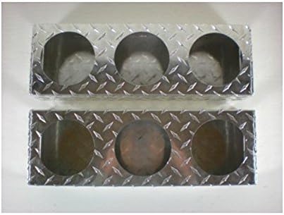 Unique Truck Accessories Triple Round Aluminum Boxes for LED 4" Round Stop Turn Tail Lights