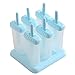 MELIP Reusable Popsicle Molds Set Ice Pop Molds Maker 6pcs (Blue)