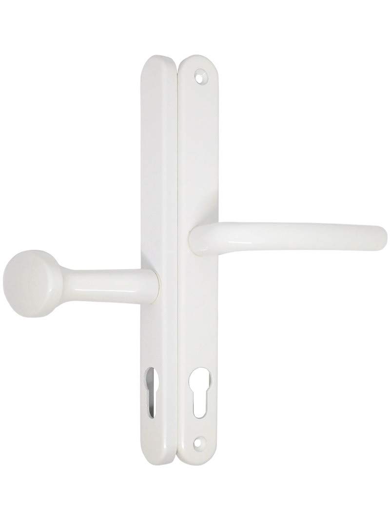 Fab and Fix Lever Pad Offset Door Handle 92pz 62pz White 210 Screw Fix