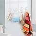 LUXEAR Suction Cup Hooks Reusable Suction Hooks for Shower Wall Vacuum Bathroom Suction Holder Removable Window Glass Door Suction Hanger for Bathroom Kitchen Heavy Duty Hook for Wreath (4 Pack)