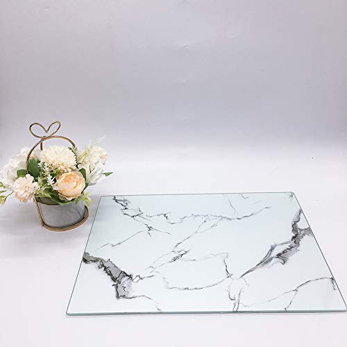 VASUHOME Glass Cutting Board, 16 * 12 inch Set of 1 Tempered Glass