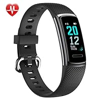 TICTIKY Fitness Tracker,Activity Trackers Watch with Heart Rate Monitor,IP68 Waterproof Smart Fitness Watch with Step Counter,Sleep Monitor,Pedometer Watch for Men Women and Kids(Black)