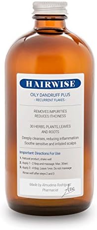 100% Natural Plant Based Oily & Dandruff Treatment – Recurrent Flakes – Treatment 16 fl.oz Itchy Scalp For Men and Women
