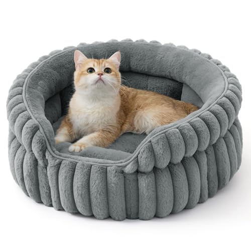 Bedsure ComfyFleece Round Pet Bed