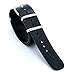 CIVO PU Leather NATO Zulu Military Swiss G10 Watch Band Strap 18mm 20mm 22mm with Stainless Steel Buckle (Black, 22mm)