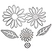 Meslio 2 Pieces Flower Shape Metal Cutting Dies, Embossing Dies Carbon Steel Die Cuts Stencils for DIY Scrapbooking Album Paper Card Making