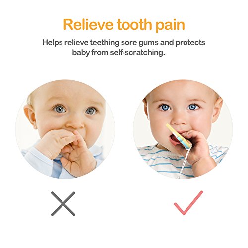 Vakoo Teether Pacifier Clip, Baby Teething Toys with Clip,Cookie Teether Holder, Silicone BPA-Free|Food-Grade Infant Toddlers Newborn Chewing Gifts - Thumbnail 5