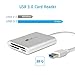 EC Technology SD Card Reader Aluminum Superspeed USB 3.0 Multi-In-1 Card Reader for SD Card/CF Card/Micro SD Card and More for MacBook Pro Air, iMac, Ma Mini, Microsoft Surface Pro, Lenovo Yoga