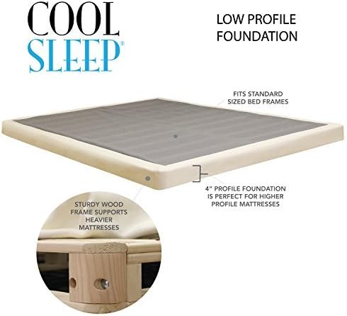 Lifetime sleep products 4" Low Profile Box Spring great for Memory Foam Mattress, Twin