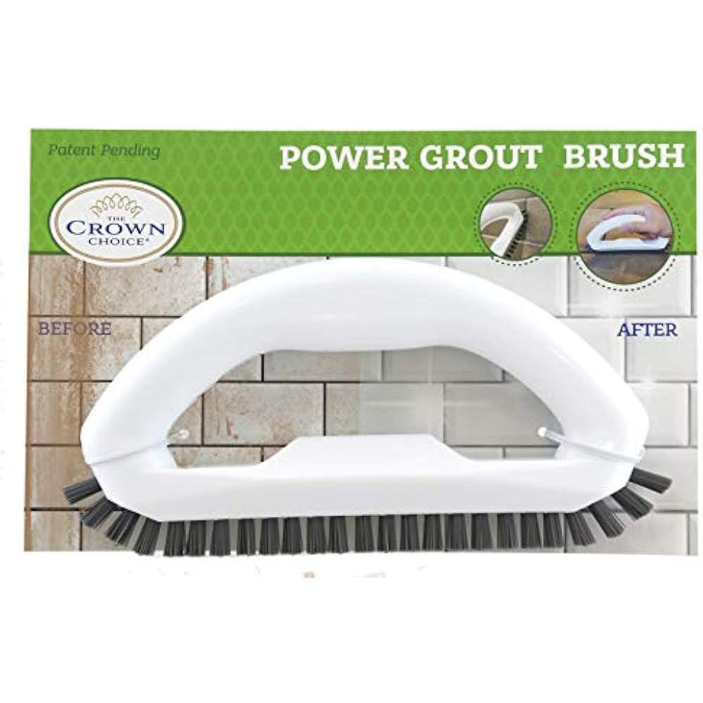 Grout Cleaner Brush With Stiff Angled Bristles. Best Scrub Brushes For