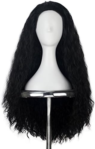 M MISS U HAIRMiss U Hair Synthetic 80cm Long Curly Jet Black Halloween Hair Movie Cosplay Costume Wig Deluxe Hair