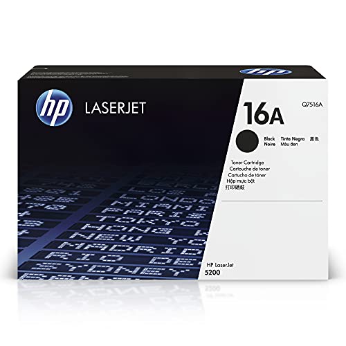 HP Q7516A 16A Original LaserJet Toner Cartridge, Black, Single Pack