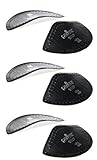Pedag Step Symmetrical Self Adhesive Leather Arch Support Inserts, Black, X-Large, 3 Count