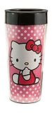 Vandor 18051 Hello Kitty 16 oz Plastic Travel Mug, Pink