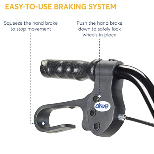 Drive Medical 795B Duet Folding Transport Wheelchair and Rollator