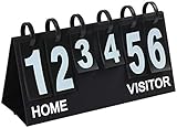 Upstreet Portable Scoreboard Flipper - Score Keeper Flips up to 99" (Black, White)